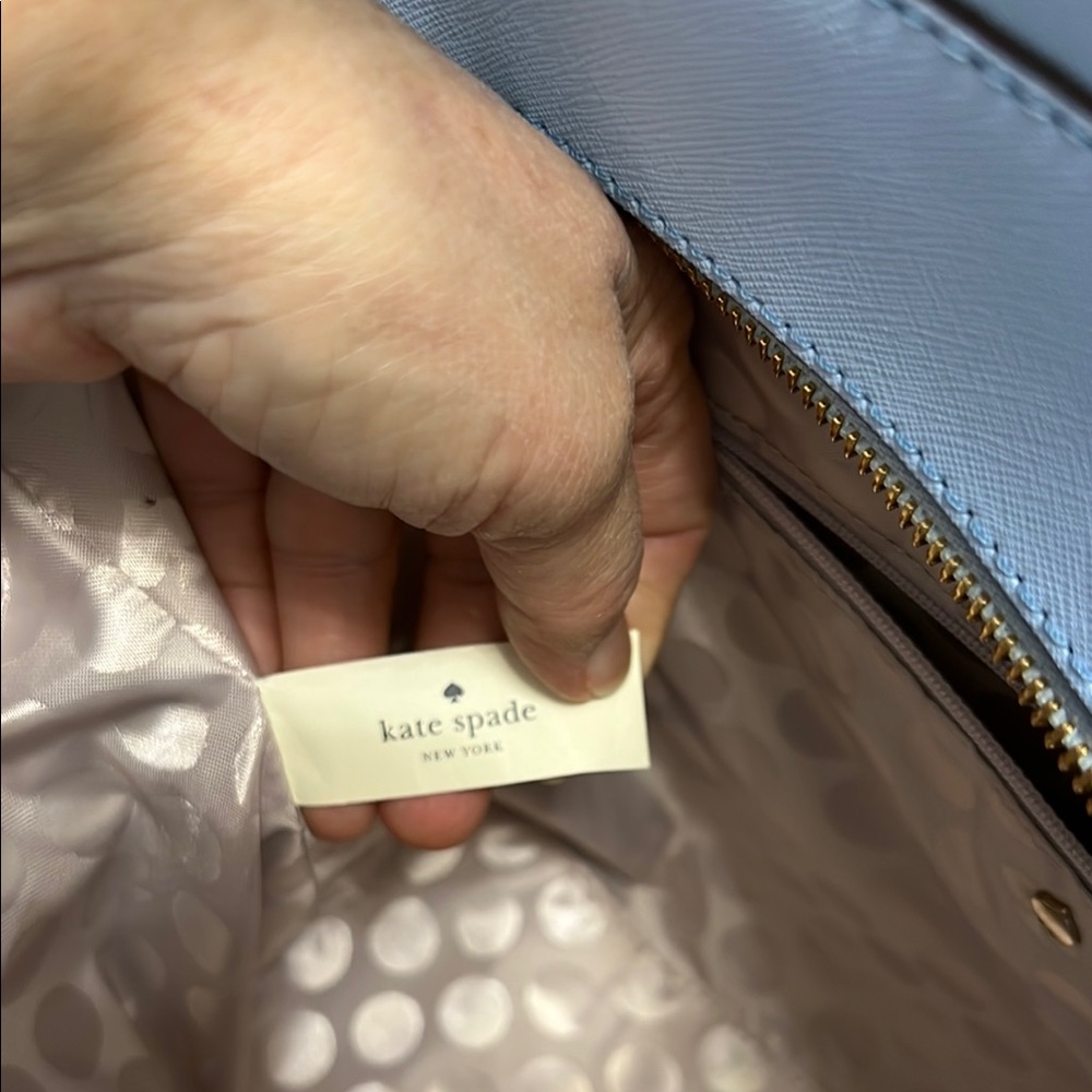 Kate Spade Blue tote bag Structured with shoulder strap and dust bag - Picture 8 of 14